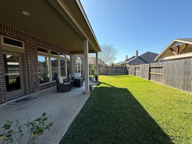 29046 Davenport Dr, Katy, TX 77494 - view of yard with a fenced backyard and a patio area