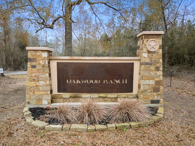 view of community sign