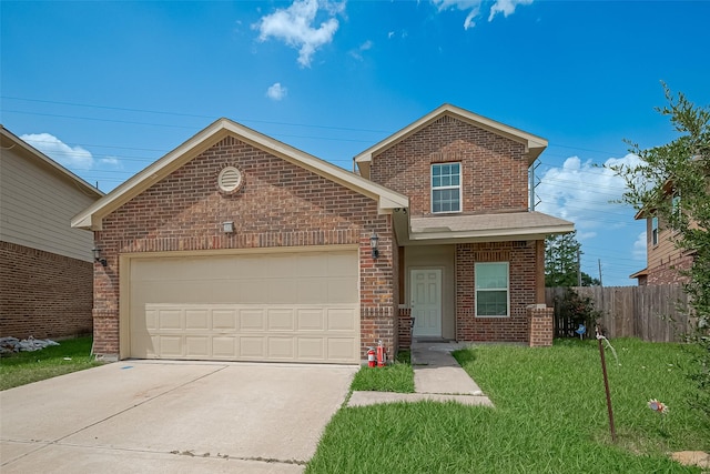 7727 N Friesian Meadow Ln NW, Humble, TX 77338 - traditional-style home with brick siding, driveway, and a garage