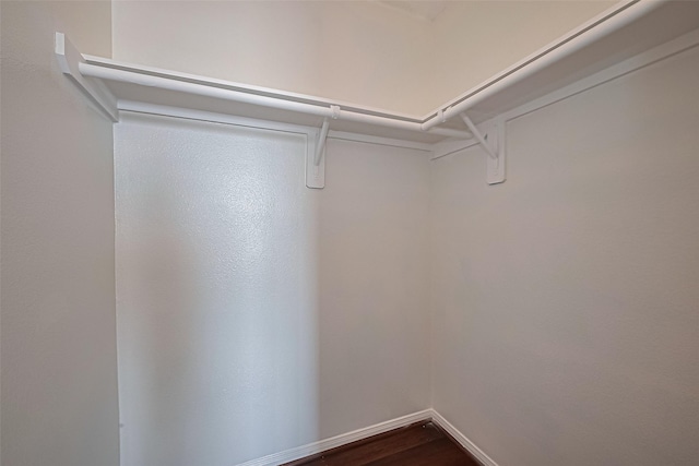 7727 N Friesian Meadow Ln NW, Humble, TX 77338 - walk in closet featuring dark wood-style floors