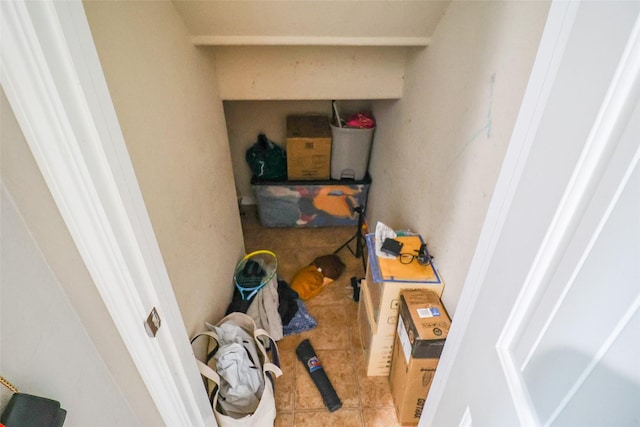 view of storage room