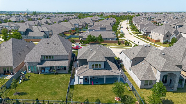 aerial view featuring a residential view