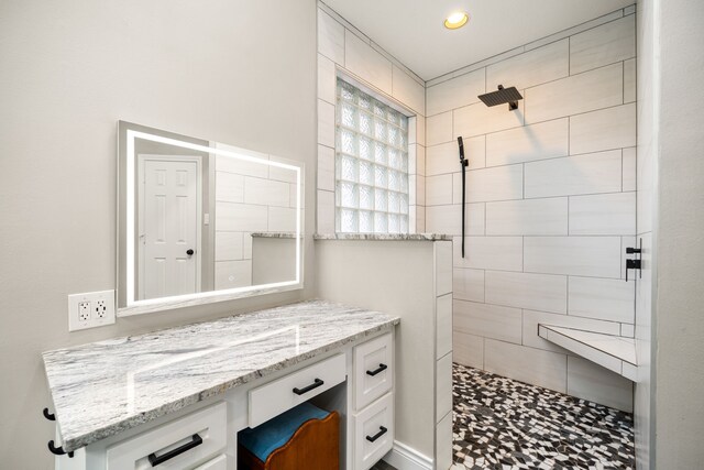 14102 Haynes Dr, Houston, TX 77069 - full bathroom featuring recessed lighting, vanity, and walk in shower