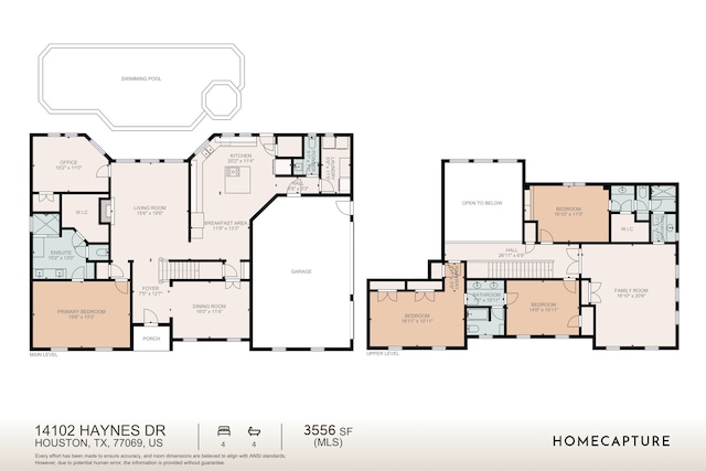 14102 Haynes Dr, Houston, TX 77069 - floor plan