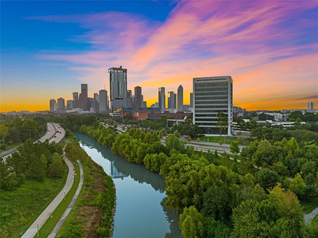 view of city with a water view