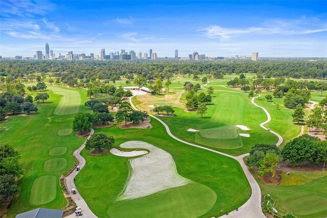 aerial view featuring a view of city