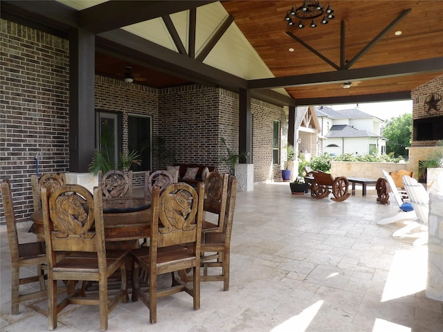 89 Grandview Blvd, Montgomery, TX 77356 - view of patio featuring ceiling fan and outdoor dining space