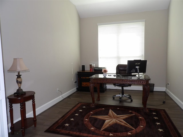 89 Grandview Blvd, Montgomery, TX 77356 - home office featuring healthy amount of natural light, baseboards, and wood finished floors