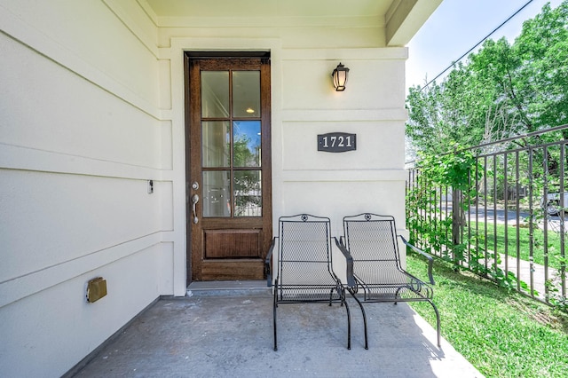 view of doorway to property