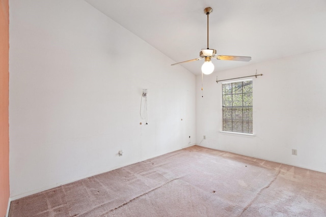 7931 Ellinger Ln, Houston, TX 77040 - empty room with carpet, a ceiling fan, and lofted ceiling