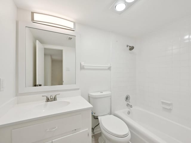 1812 Saxony Ln, Houston, TX 77058 - bathroom featuring toilet, vanity, and shower / tub combination