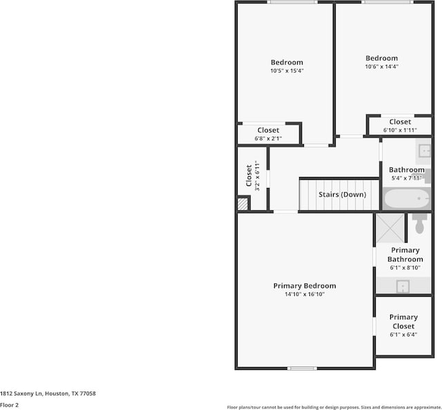 1812 Saxony Ln, Houston, TX 77058 - room layout