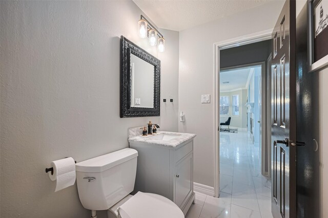 11423 Corola Trail Dr, Houston, TX 77066 - bathroom with marble look tiles and vanity