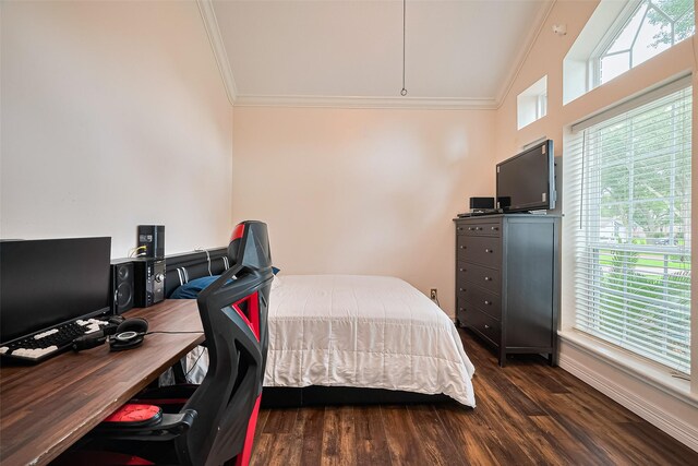11423 Corola Trail Dr, Houston, TX 77066 - bedroom with crown molding and wood finished floors