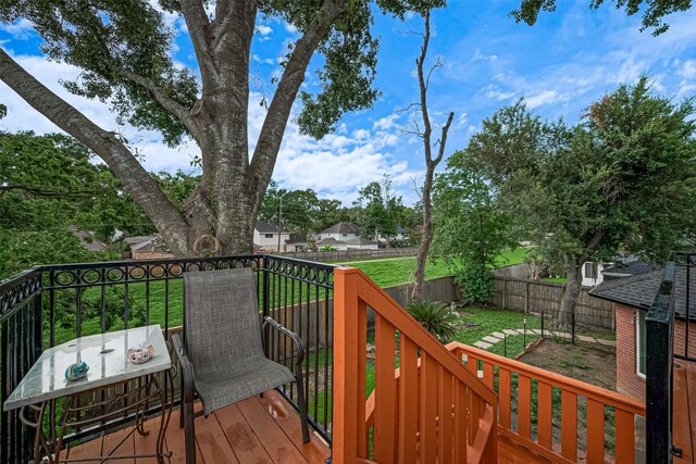 11423 Corola Trail Dr, Houston, TX 77066 - deck featuring a fenced backyard