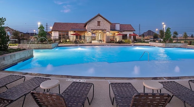 24410 Bludana Ln, Richmond, TX 77406 - pool with a patio area and fence