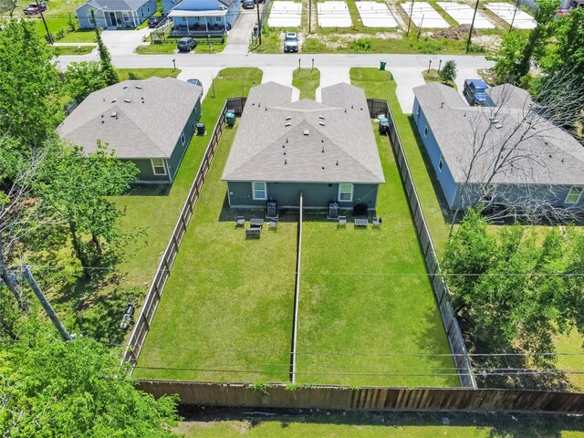 aerial view featuring a residential view