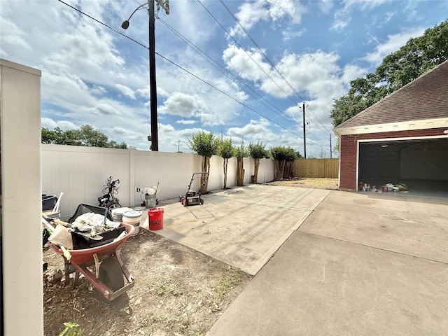 view of patio / terrace with a fenced backyard