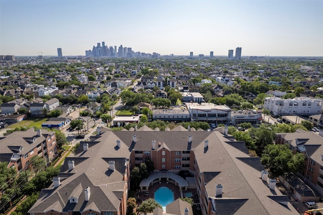 2111 Welch St Unit A107, Houston, TX 77019 - bird's eye view of a view of skyline and a pool area