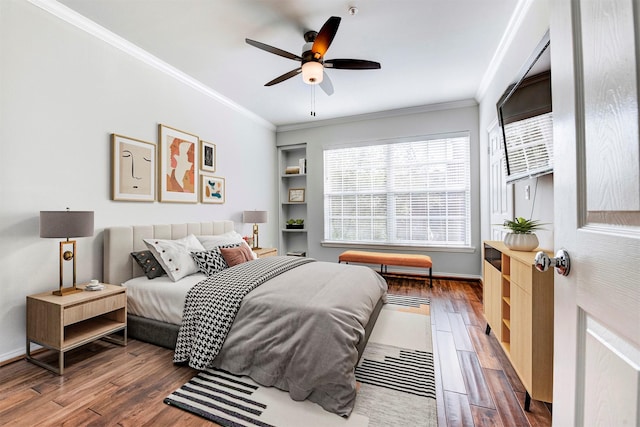 2111 Welch St Unit A107, Houston, TX 77019 - bedroom featuring ornamental molding, wood finished floors, and baseboards