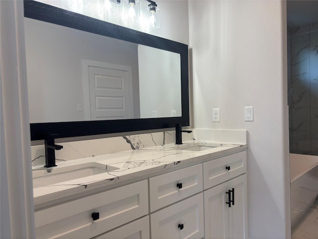 5398 Kyla Cir, Katy, TX 77493 - full bath featuring double vanity, a sink, and a bath