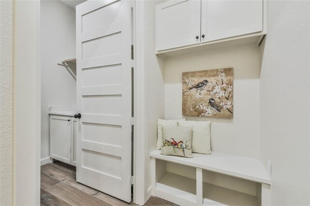 620 Lily St, Waller, TX 77484 - mudroom featuring wood finished floors and baseboards