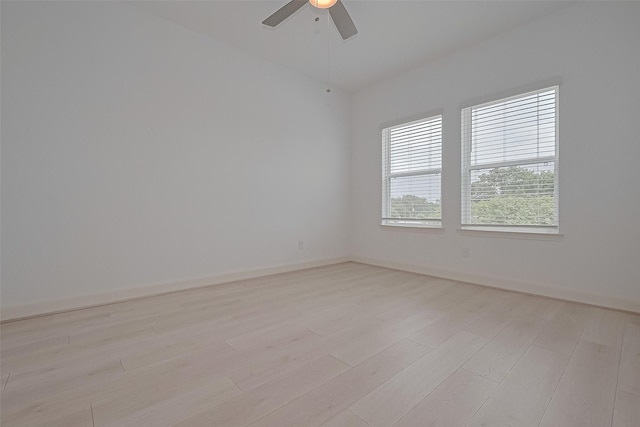 8928 Covenant Pl, Houston, TX 77055 - unfurnished room featuring a ceiling fan, light wood-style floors, and baseboards