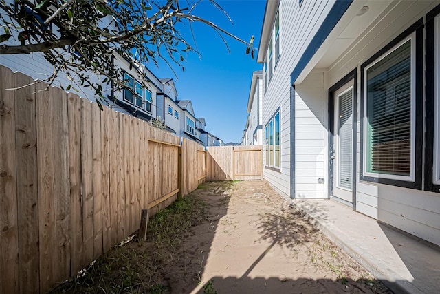 view of home's exterior featuring a fenced backyard