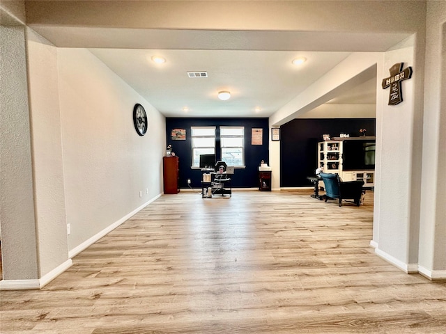 31503 Sandpiper Creek Dr, Hockley, TX 77447 - office area with wood finished floors, baseboards, and recessed lighting