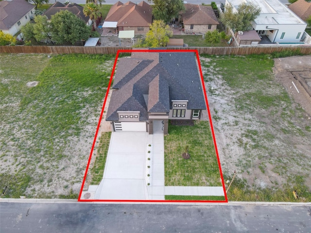 3007 E Ebano Ave, Hidalgo, TX 78557 - aerial view of residential area with property boundaries highlighted