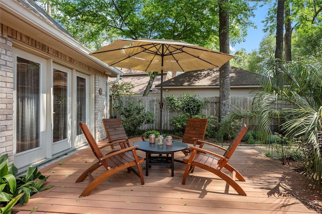 2503 Trail River Dr, Kingwood, TX 77345 - deck with fence and outdoor dining space