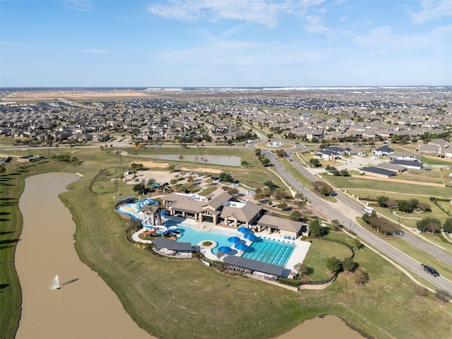 29607 Ella Larchmont Ct, Katy, TX 77494 - birds eye view of property featuring a water view and a residential view
