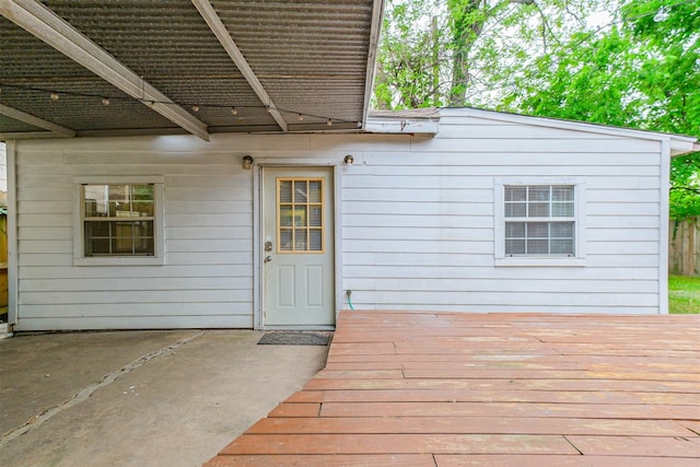 deck with a patio area