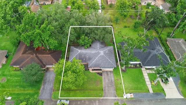 3703 Peppermill Rd, Houston, TX 77080 - aerial perspective of suburban area with property boundaries highlighted