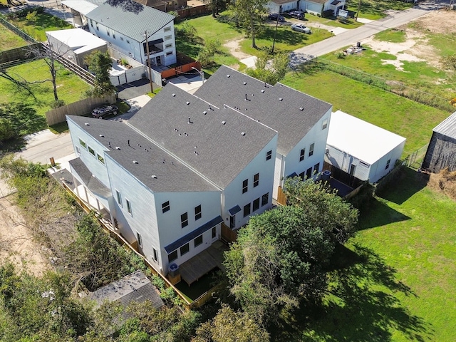 aerial view with a residential view