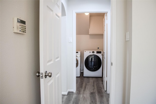 3222 Serene Oak Dr, Sugar Land, TX 77478 - laundry room with wood finished floors and washer and dryer