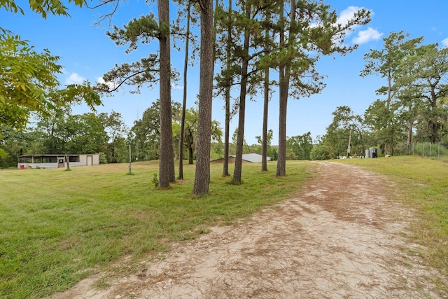 exterior space with a lawn