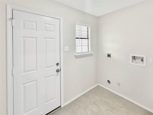 6223 Downwood Forest Dr, Houston, TX 77088 - laundry area with baseboards, electric dryer hookup, hookup for a gas dryer, laundry area, and hookup for a washing machine