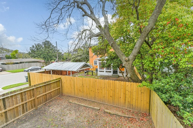 view of patio featuring fence private yard