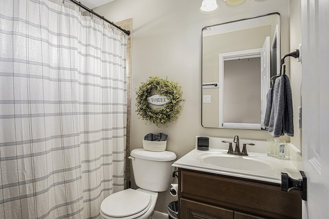 17939 Channel Hill Dr, Cypress, TX 77433 - full bathroom with toilet, curtained shower, and vanity