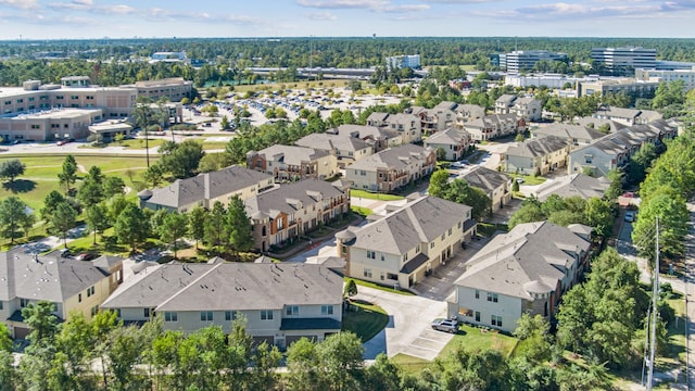 aerial view with a residential view