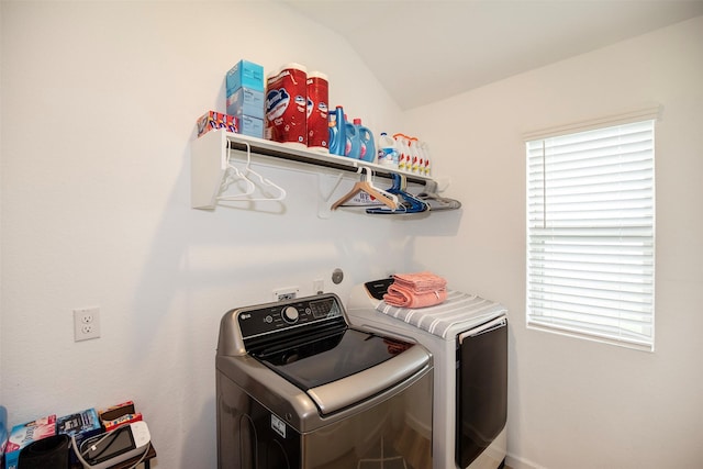 4411 Aspen Colony Ln, Baytown, TX 77521 - washroom with washer and dryer and laundry area