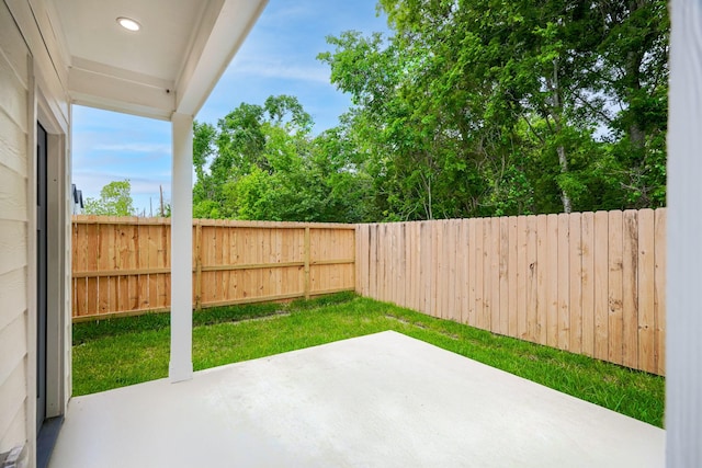 view of patio / terrace featuring a fenced backyard