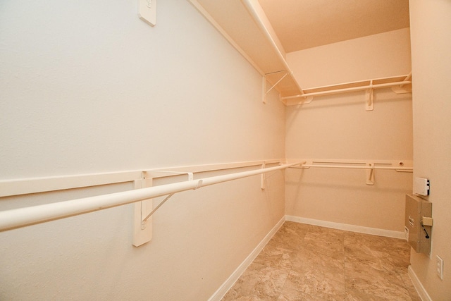 view of walk in closet