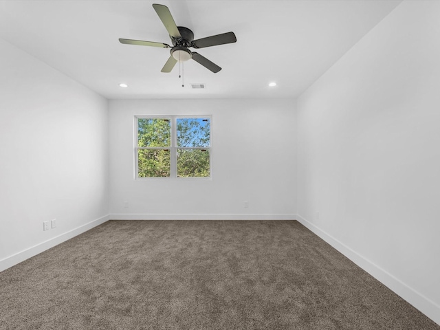 1130 Miller Rd, Sealy, TX 77474 - empty room with recessed lighting, baseboards, and dark carpet