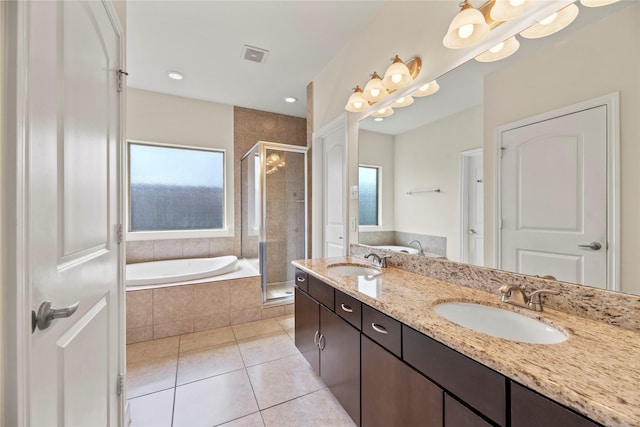 5329 Kansas St, Houston, TX 77007 - bathroom featuring a sink, plenty of natural light, and tile patterned flooring