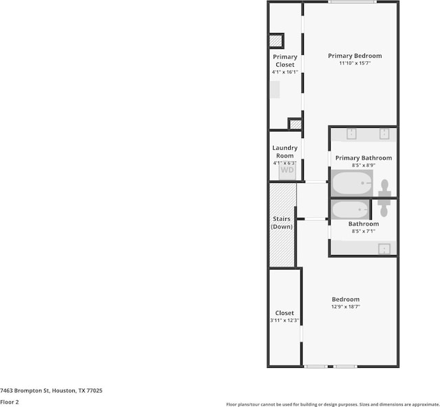 7463 Brompton St Unit 7463, Houston, TX 77025 - floor plan / room layout