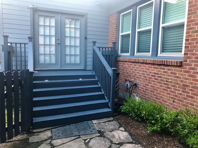 824 Sledge St, Houston, TX 77009 - property entrance featuring french doors and brick siding