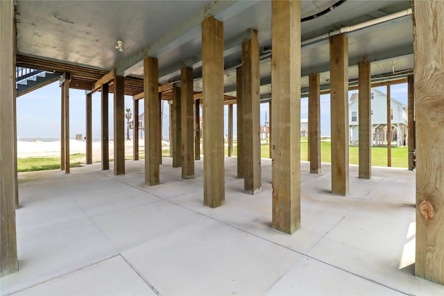 exterior space with a water view and plenty of natural light