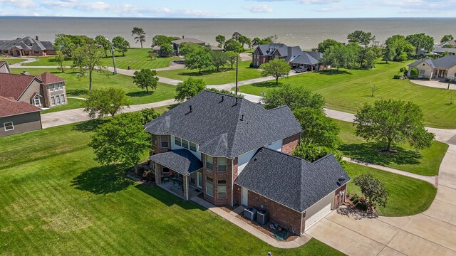 drone / aerial view with a residential view